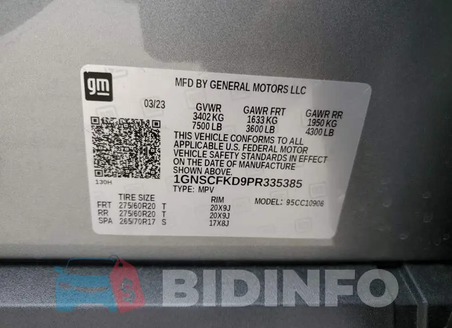 1GNSCFKD9PR335385 Photo# 14