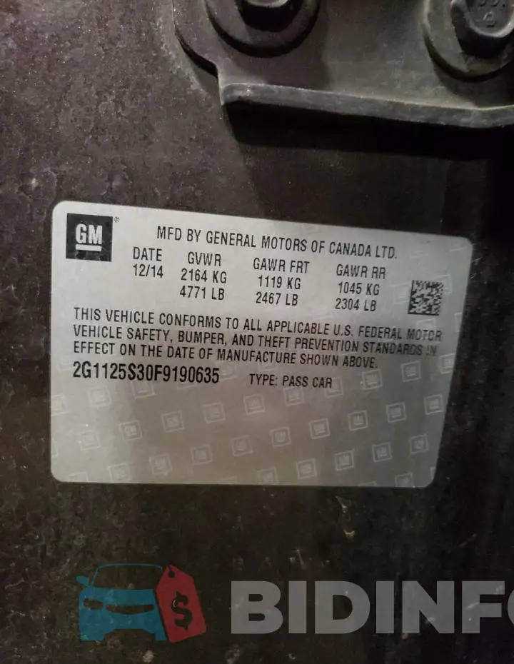 2G1125S30F9190635 Photo# 12