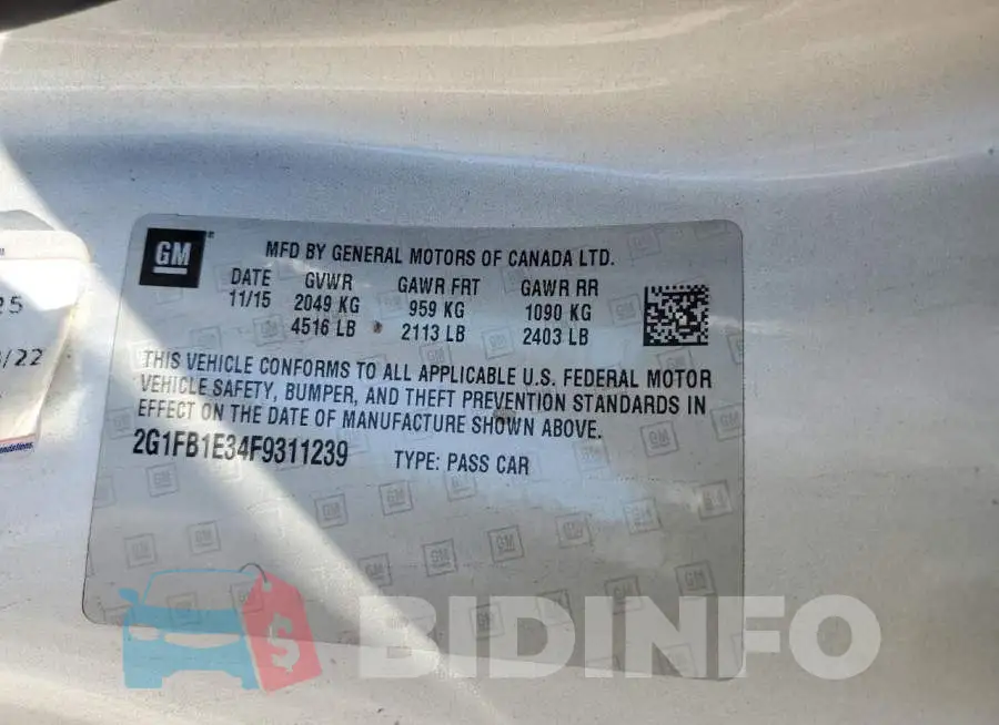 2G1FB1E34F9311239 Photo# 12