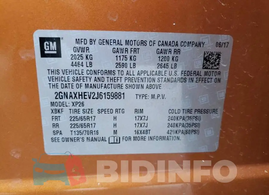2GNAXHEV2J6159881 Photo# 13