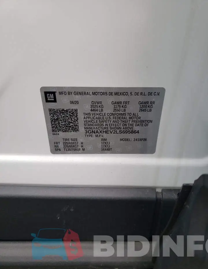 3GNAXHEV2LS695864 Photo# 13