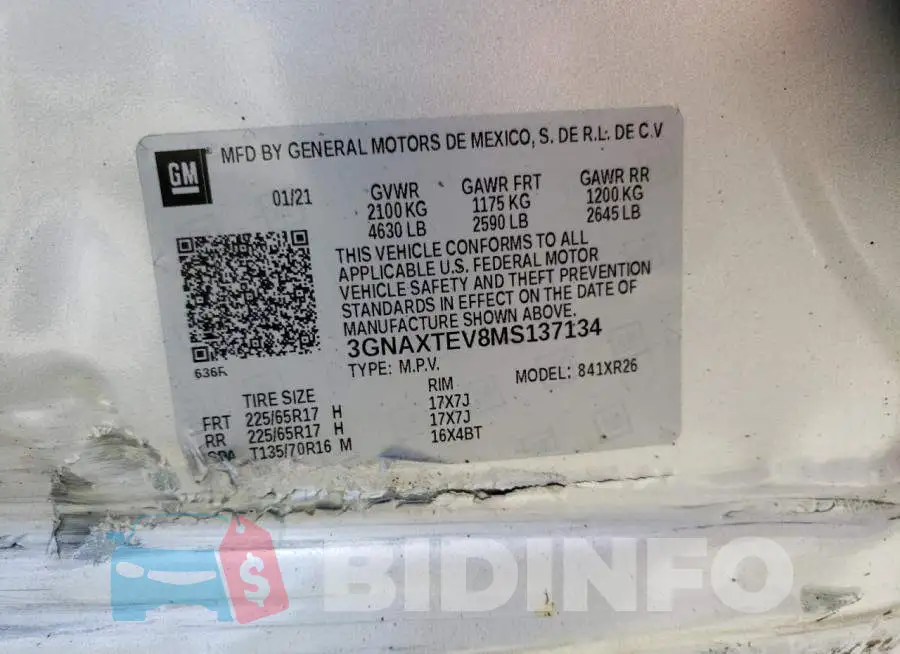 3GNAXTEV8MS137134 Photo# 13
