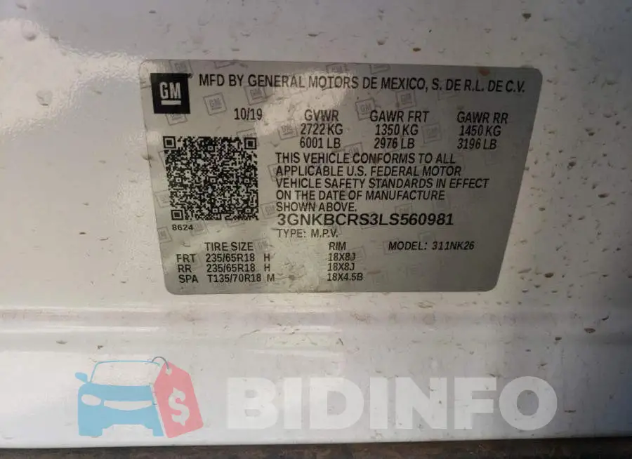 3GNKBCRS3LS560981 Photo# 13