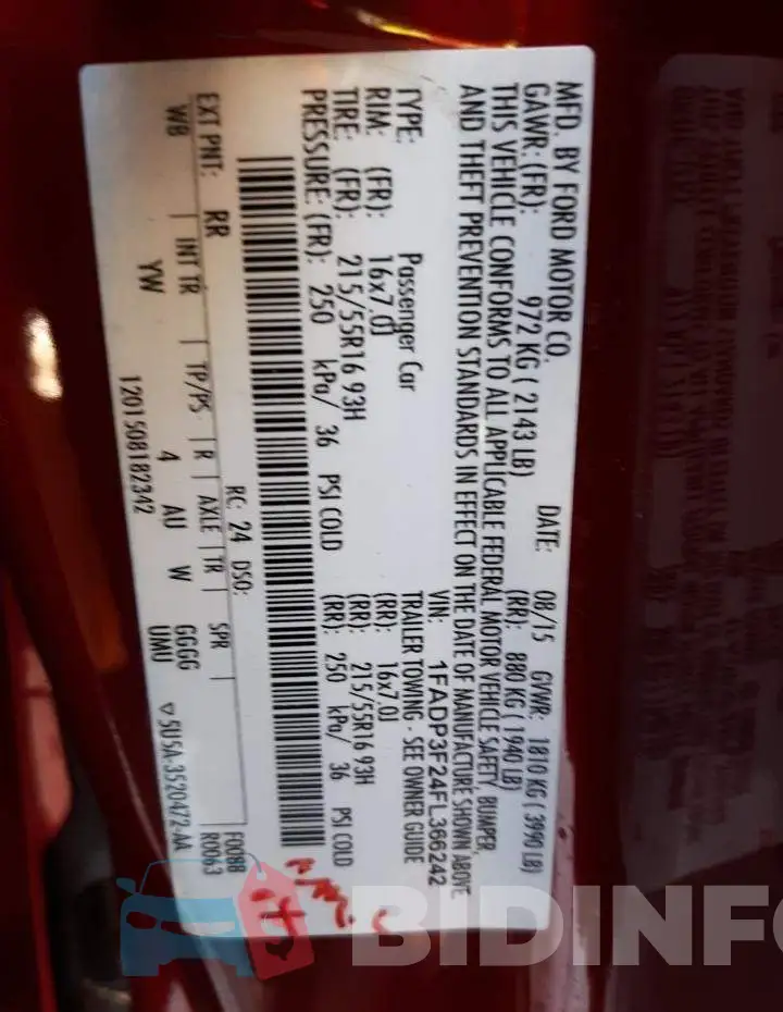 1FADP3F24FL366242 Photo# 12