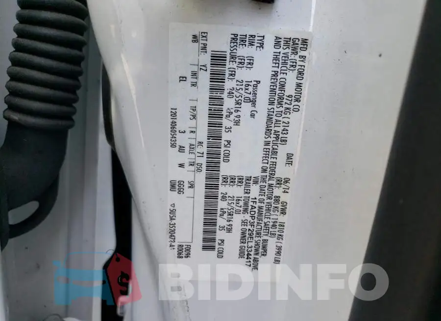 1FADP3F29EL334417 Photo# 12