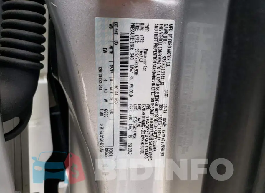 1FADP3F2XEL193468 Photo# 12