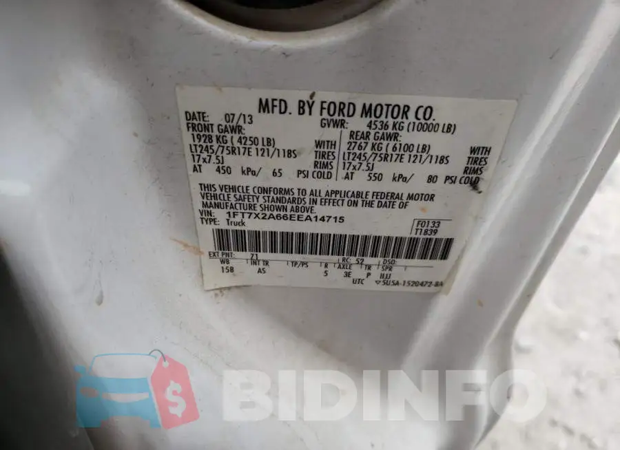 1FT7X2A66EEA14715 Photo# 12