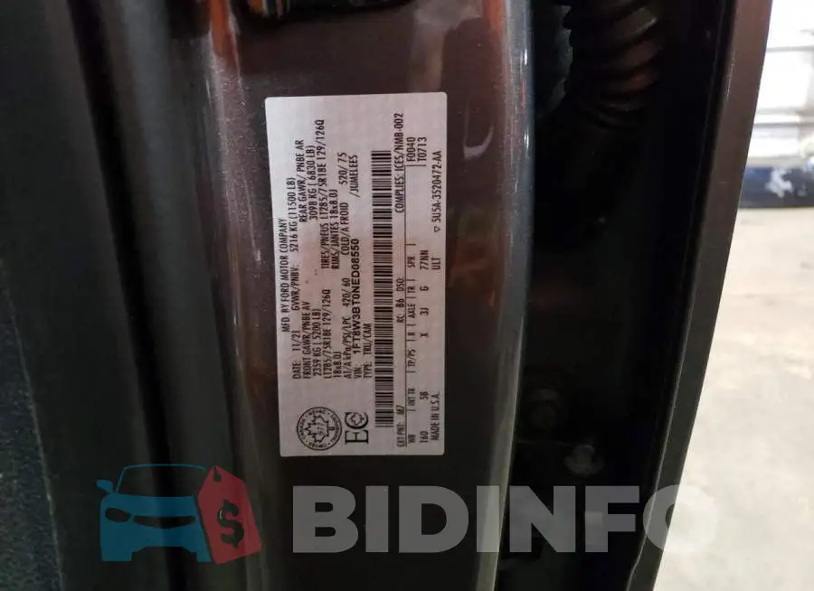 1FT8W3BT0NED08550 Photo# 12