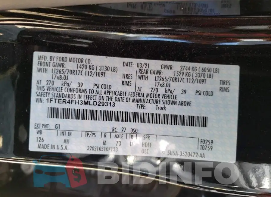 1FTER4FH3MLD29313 Photo# 12
