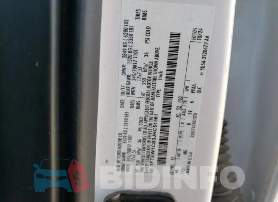 1FTEW1CB3JKC51561 Photo# 12