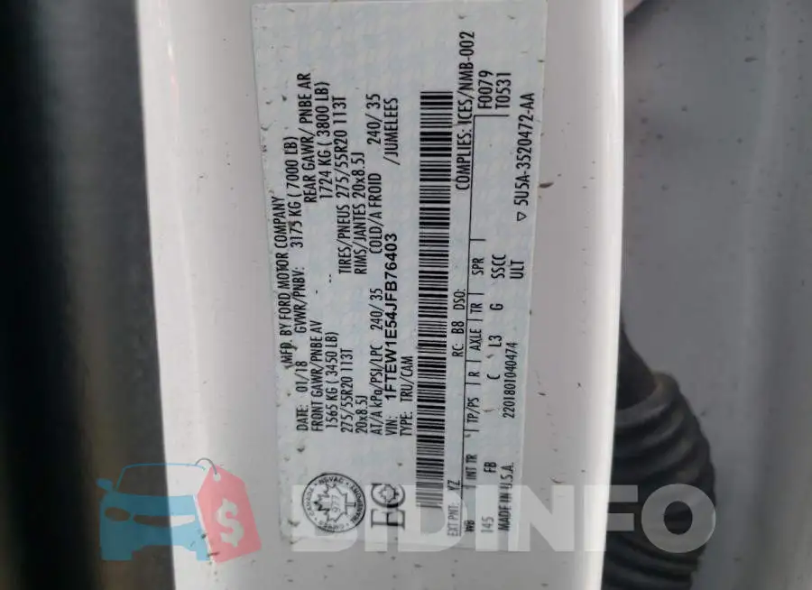 1FTEW1E54JFB76403 Photo# 13