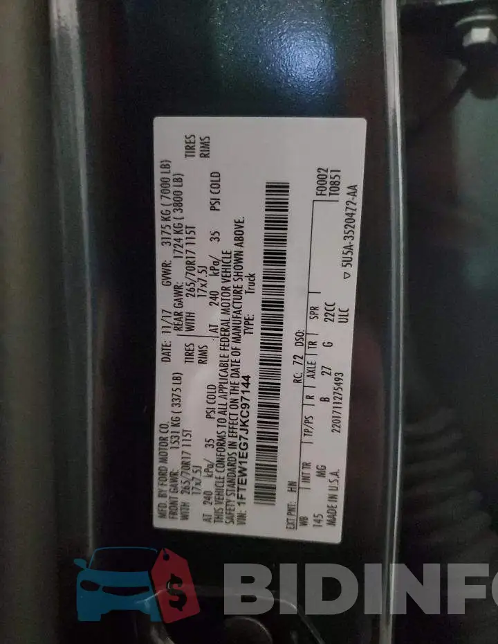 1FTEW1EG7JKC97144 Photo# 12