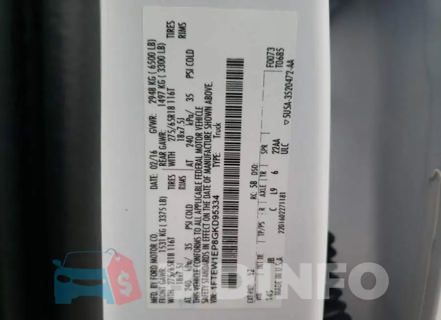 1FTEW1EP8GKD95334 Photo# 13