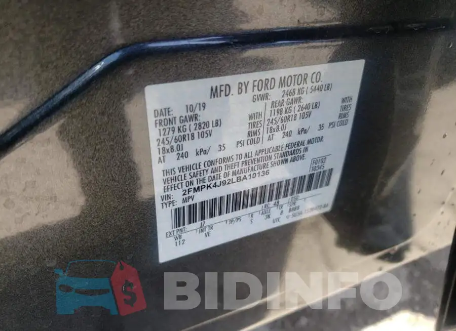 2FMPK4J92LBA10136 Photo# 13