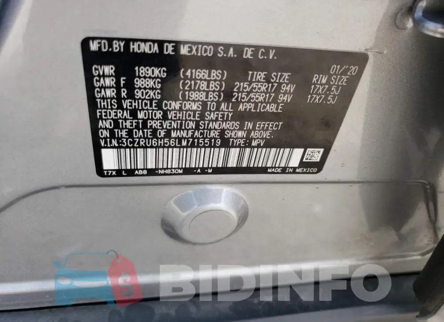 3CZRU6H56LM715519 Photo# 14