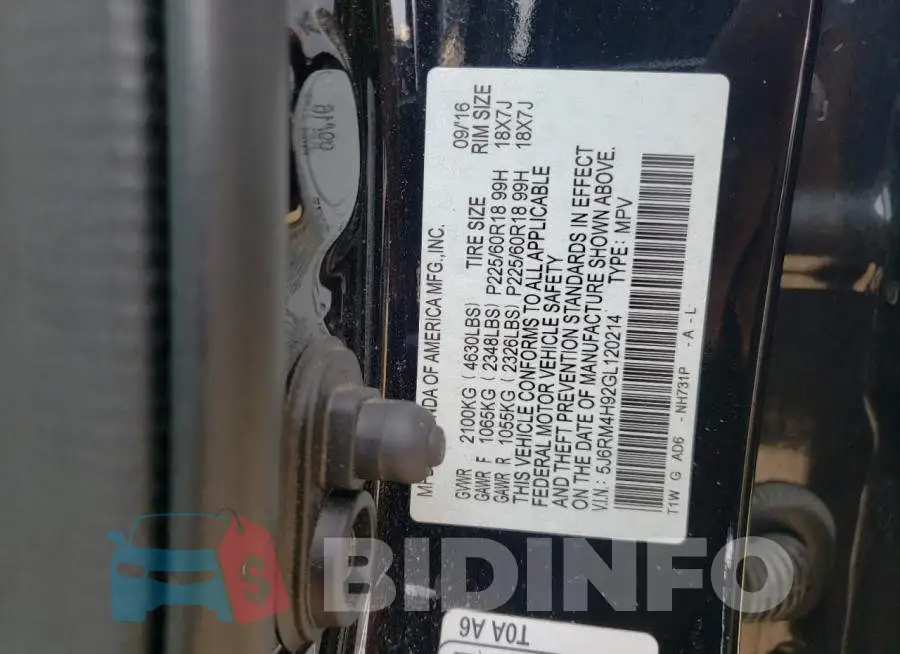 5J6RM4H92GL120214 Photo# 12