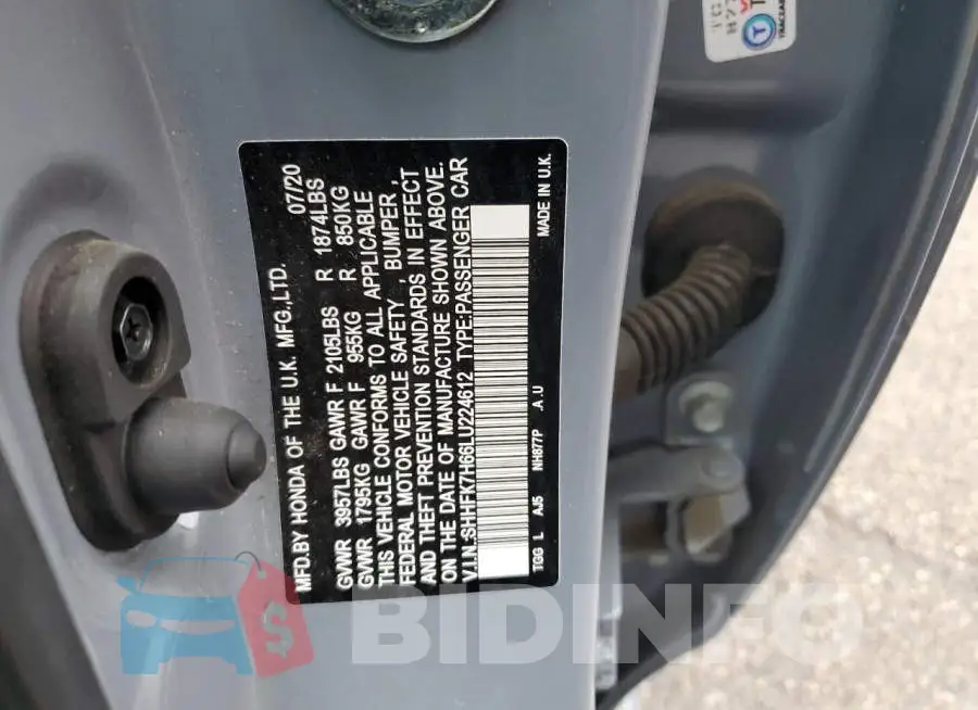 SHHFK7H66LU224612 Photo# 12
