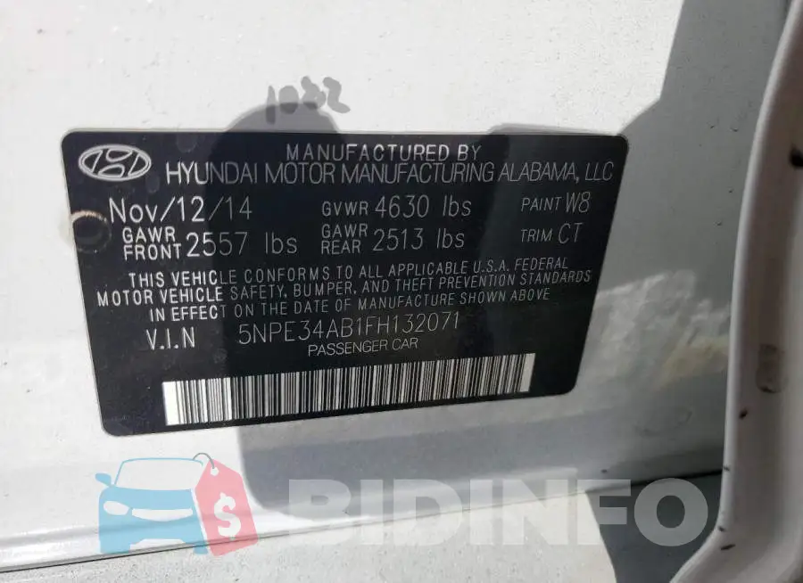 5NPE34AB1FH132071 Photo# 12