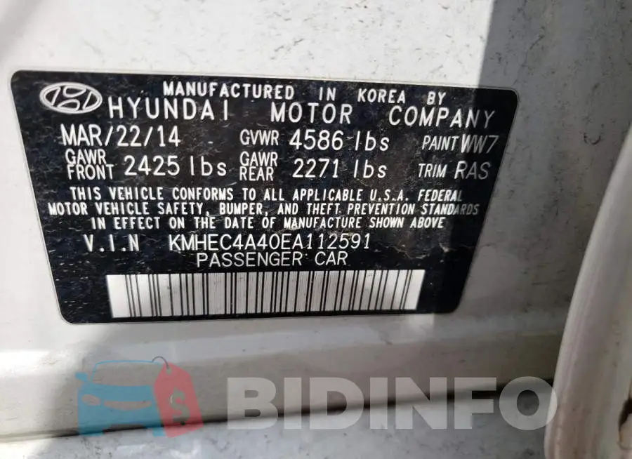 KMHEC4A40EA112591 Photo# 13