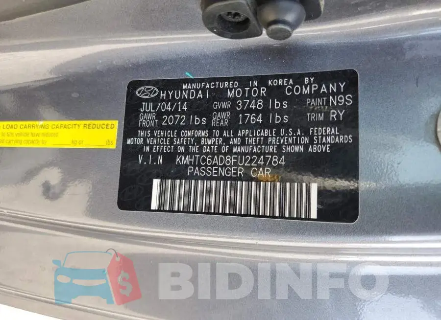 KMHTC6AD8FU224784 Photo# 12