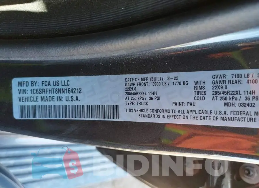 1C6SRFHT8NN164212 Photo# 12