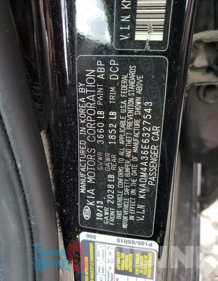 KNADM4A36E6327543 Photo# 12