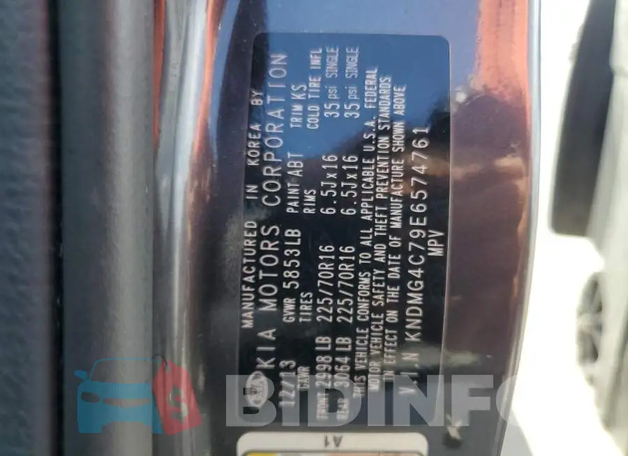 KNDMG4C79E6574761 Photo# 13