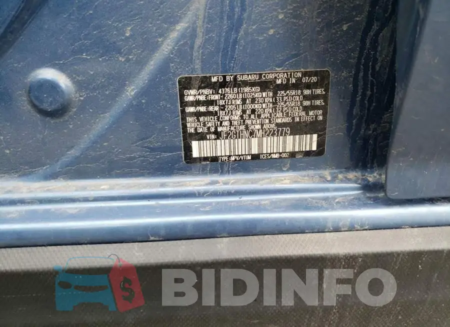 JF2GTHNC7MH223779 Photo# 13