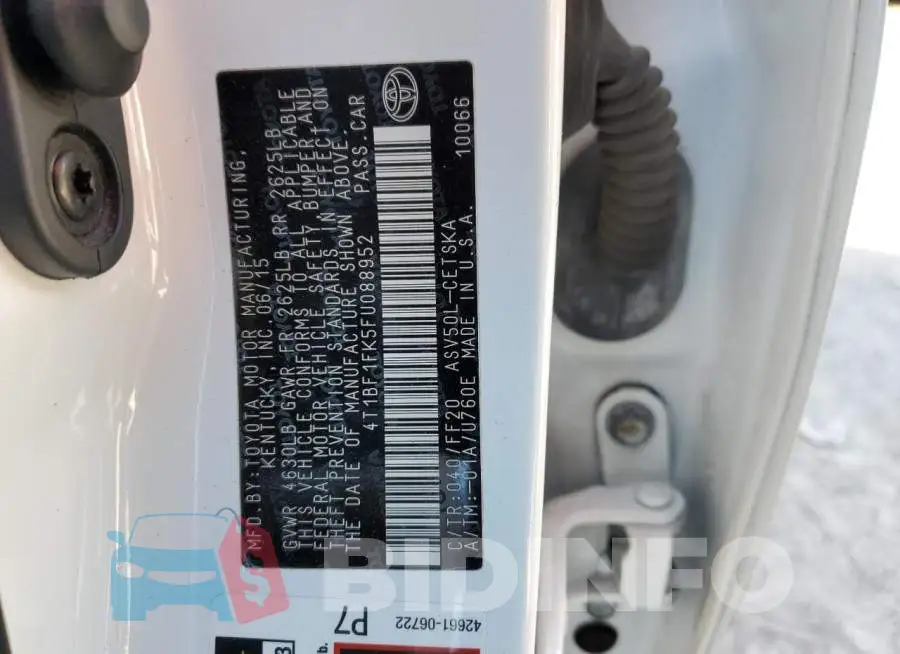 4T1BF1FK5FU088952 Photo# 12