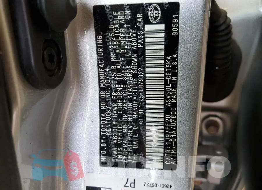 4T1BF1FK5FU879322 Photo# 12