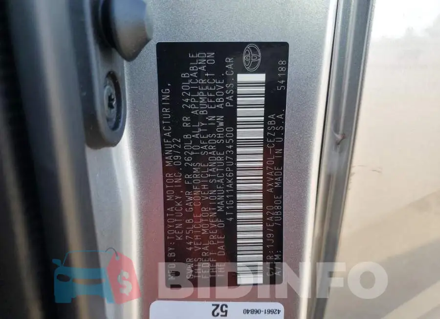 4T1G11AK6PU734500 Photo# 12