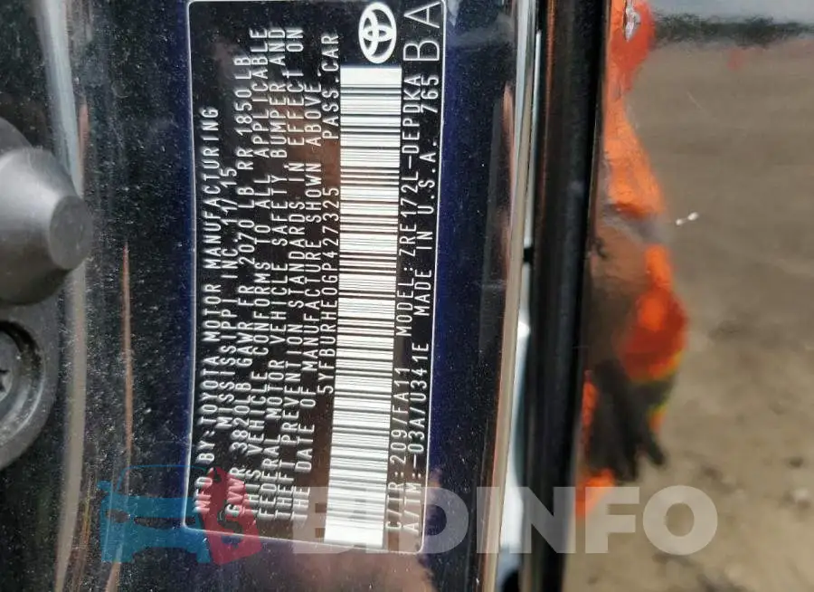 5YFBURHE0GP427325 Photo# 13