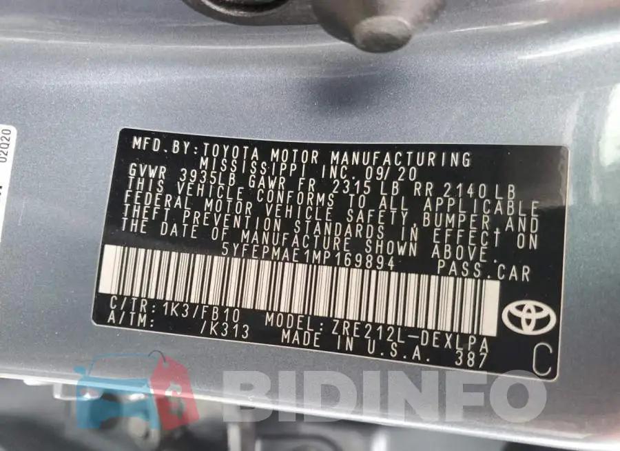 5YFEPMAE1MP169894 Photo# 12