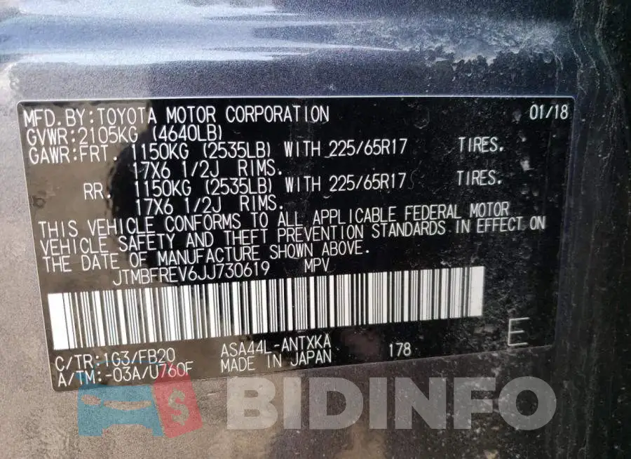 JTMBFREV6JJ730619 Photo# 13