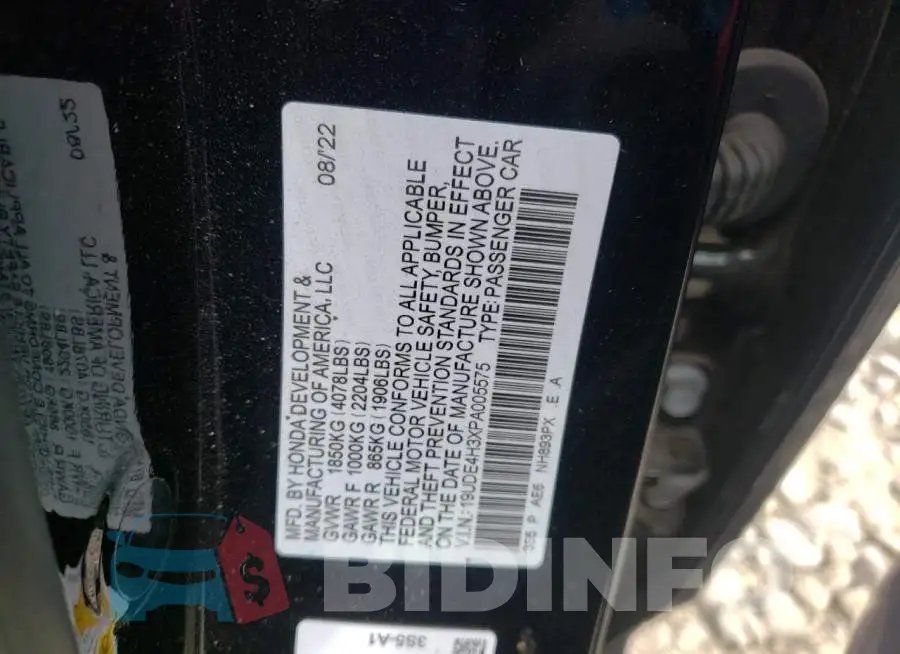 19UDE4H3XPA005575 Photo# 12