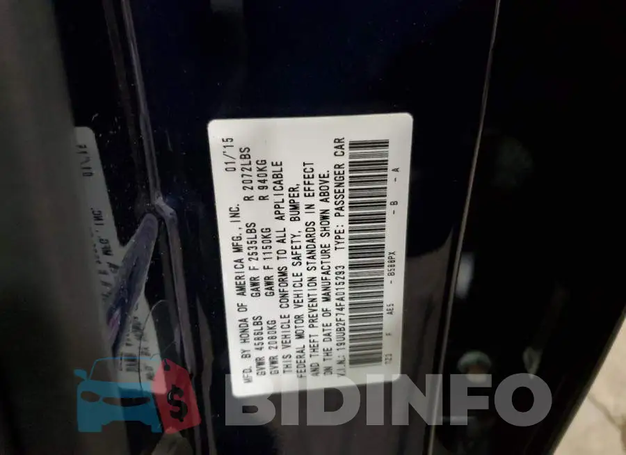 19UUB2F74FA015293 Photo# 12