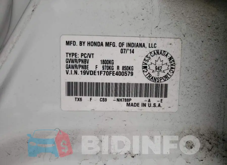 19VDE1F70FE400579 Photo# 13