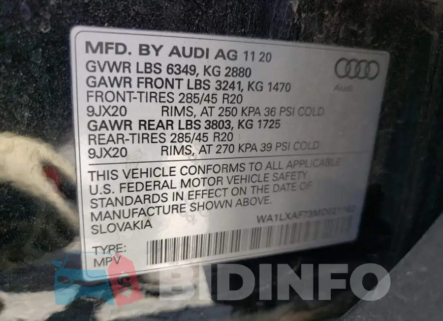 WA1LXAF73MD021162 Photo# 13
