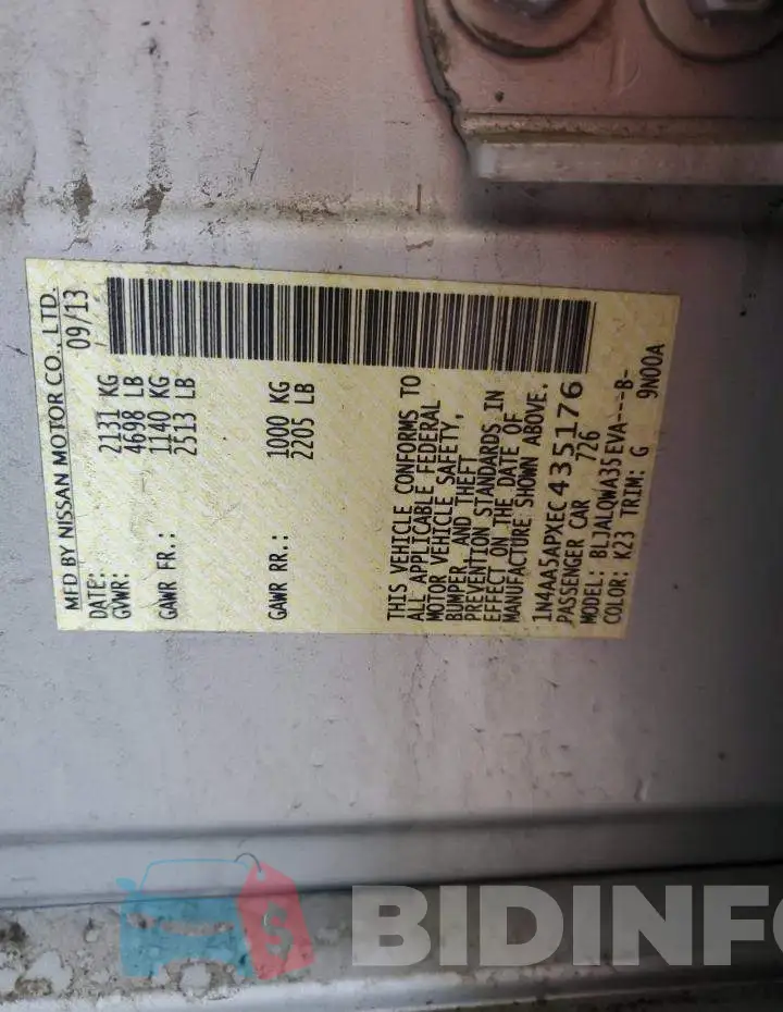 1N4AA5APXEC435176 Photo# 12