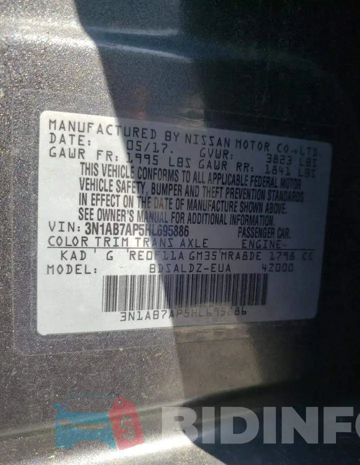 3N1AB7AP5HL695886 Photo# 12