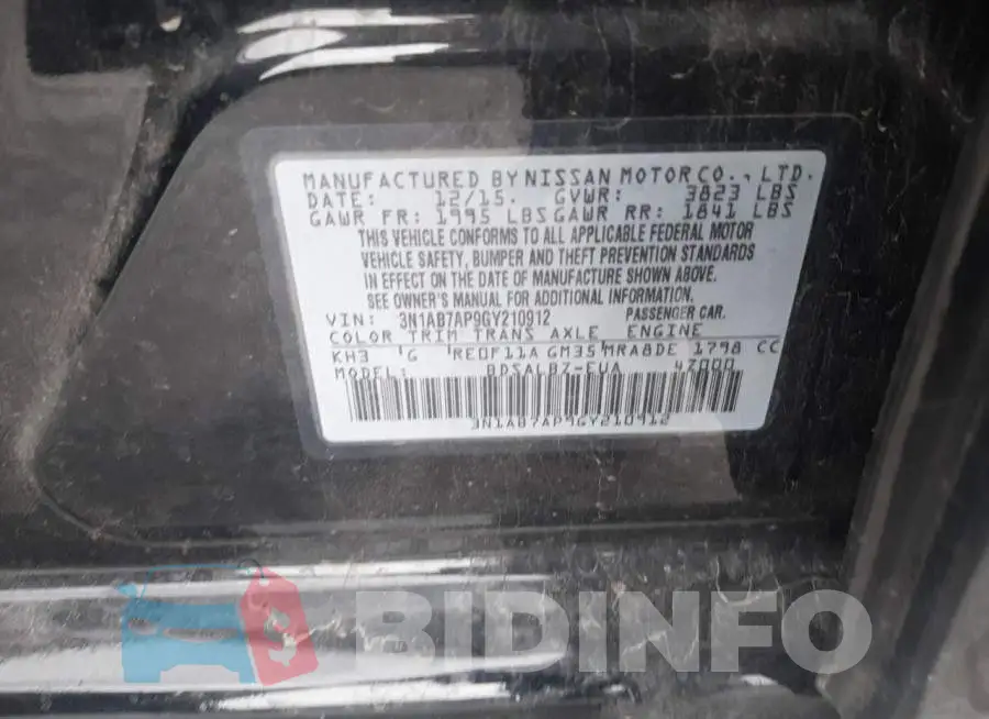 3N1AB7AP9GY210912 Photo# 12