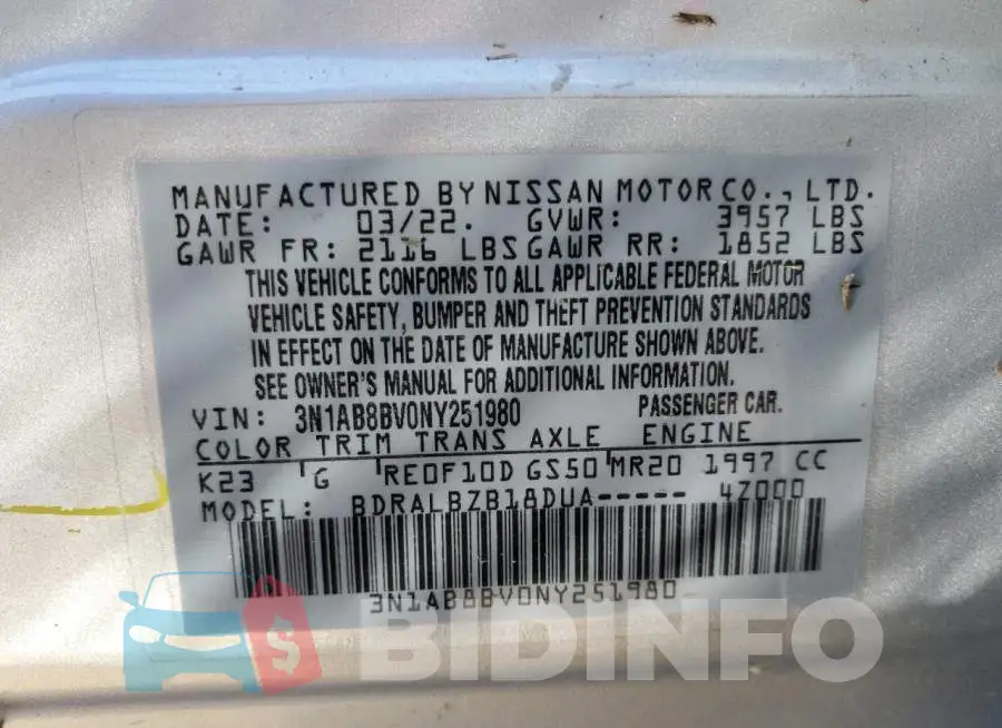 3N1AB8BV0NY251980 Photo# 12