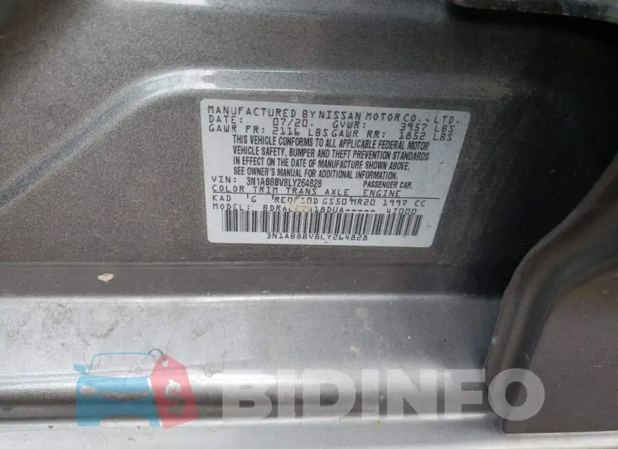 3N1AB8BV8LY264828 Photo# 12