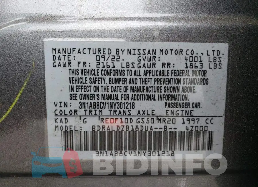 3N1AB8CV1NY301218 Photo# 13