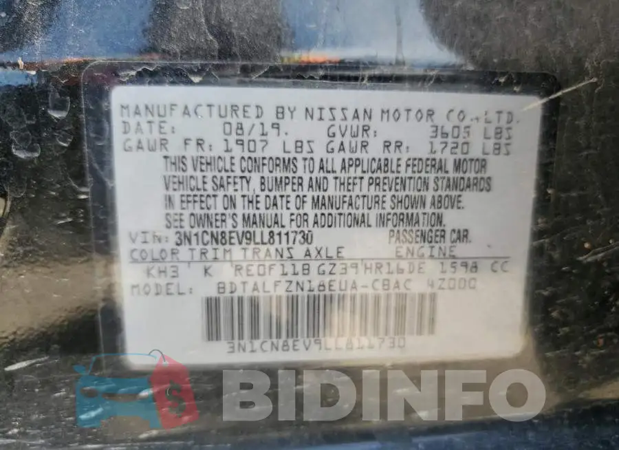 3N1CN8EV9LL811730 Photo# 13