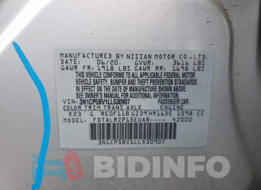 3N1CP5BV1LL530907 Photo# 12