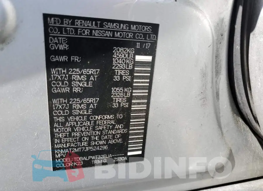 KNMAT2MT7JP524296 Photo# 13