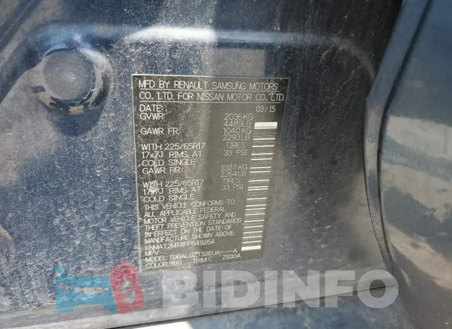KNMAT2MTXFP549264 Photo# 13