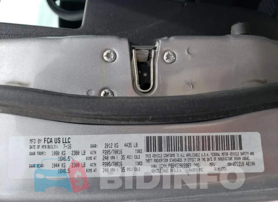 1C4NJPBB4GD809983 Photo# 13