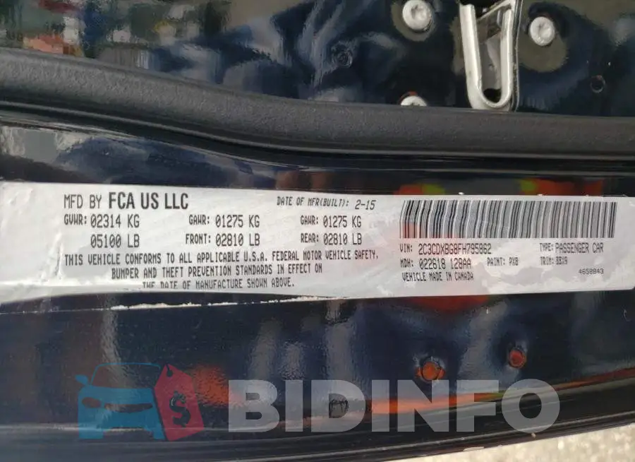 2C3CDXBG8FH795862 Photo# 12